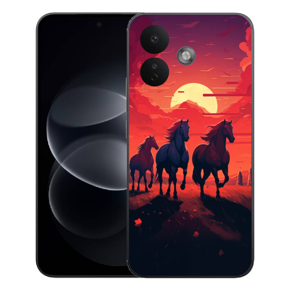 mmCase géltok a Xiaomi Redmi Note 17 Pro 5G-hez – lovak és naplemente