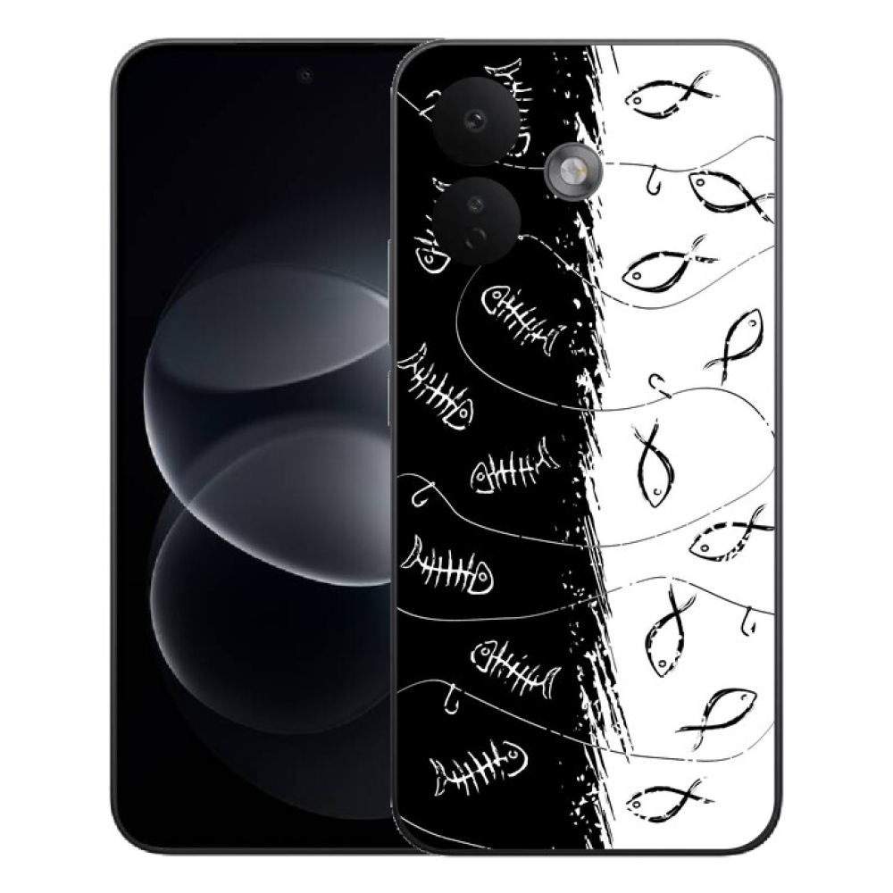 mmCase gél tok a Xiaomi Redmi Note 17 Pro 5G-hez – csontvázak és halak