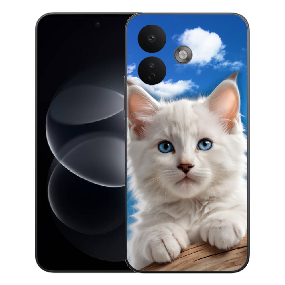 mmCase gél tok a Xiaomi Redmi Note 17 Pro 5G-hez – cica és felhők