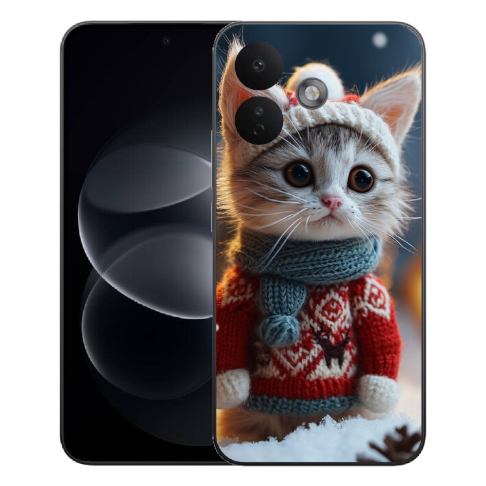 mmCase gél tok a Xiaomi Redmi Note 17 Pro 5G-hez – pulóveres cica
