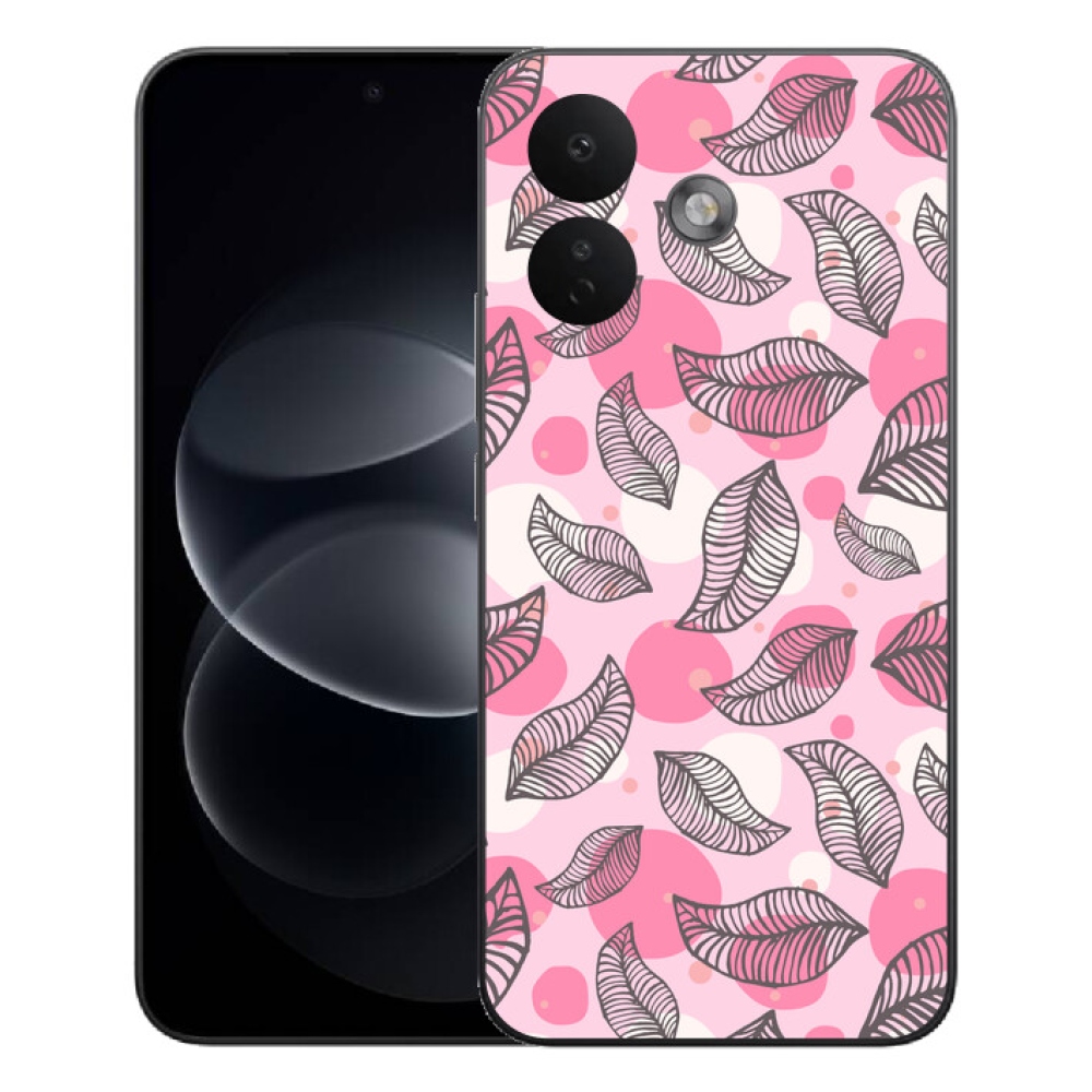 mmCase gél tok a Xiaomi Redmi Note 17 Pro 5G-hez – rajzolt hulló levelek