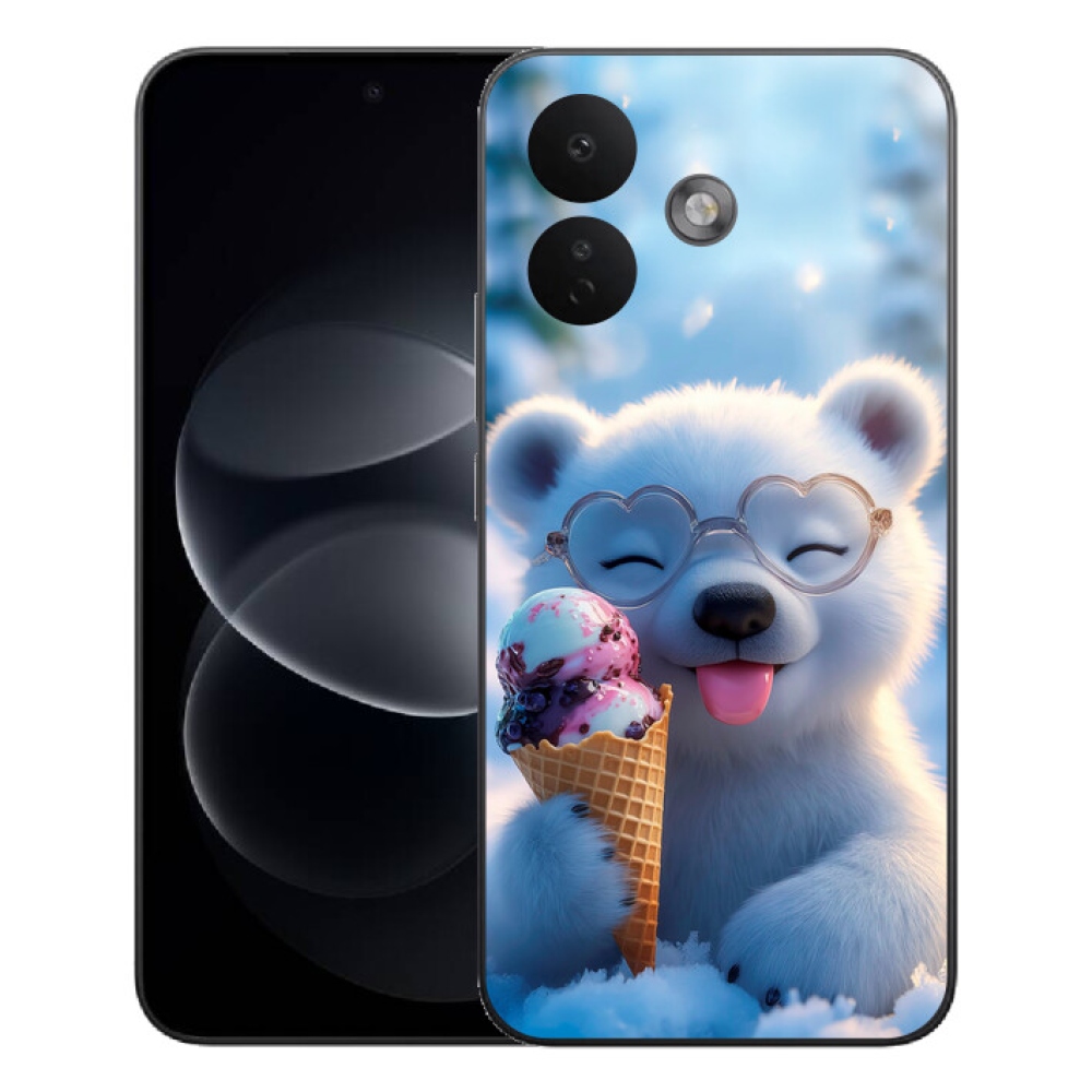 mmCase gél tok a Xiaomi Redmi Note 17 Pro 5G-hez – mackó fagylalttal