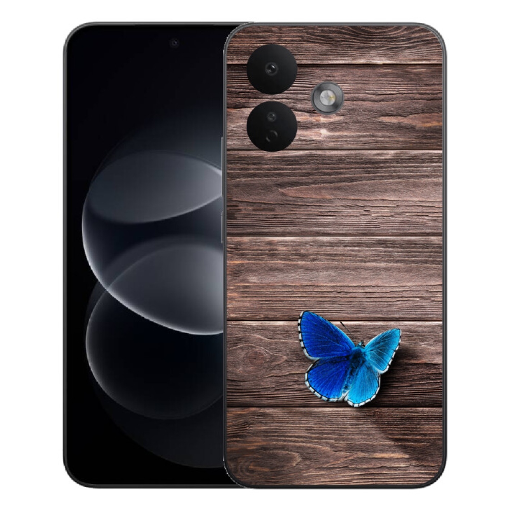mmCase géltok a Xiaomi Redmi Note 17 Pro 5G-hez – kék pillangó 1
