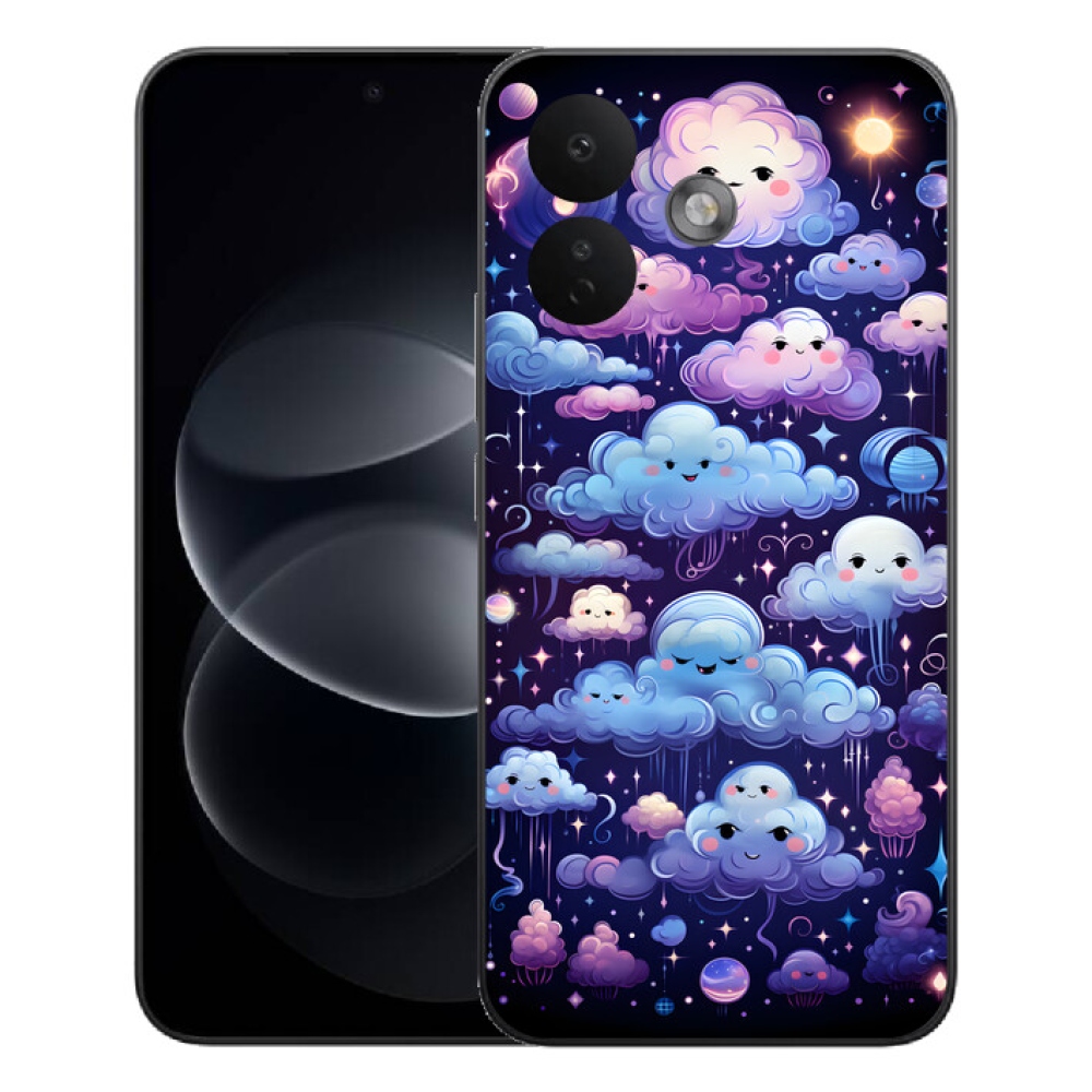 mmCase gél tok a Xiaomi Redmi Note 17 Pro 5G-hez – felhőmintás