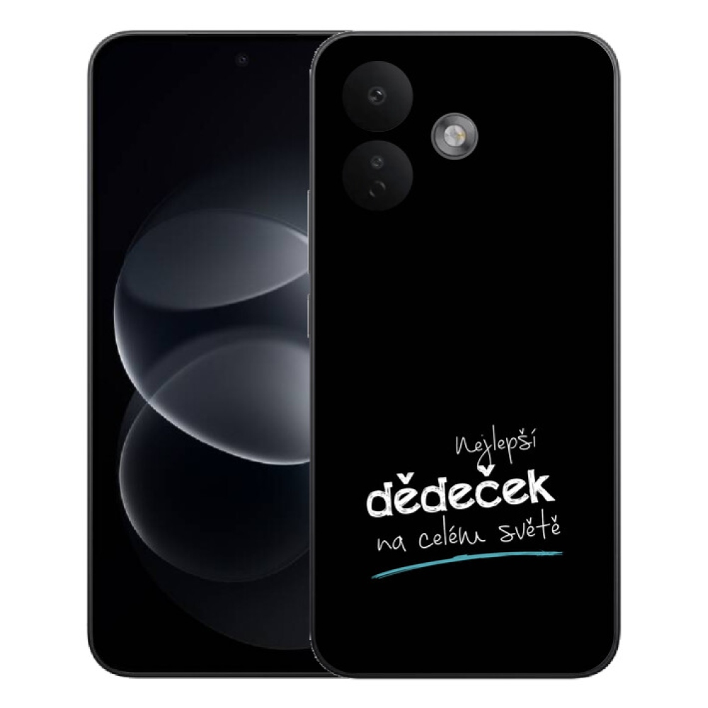 mmCase gél tok a Xiaomi Redmi Note 17 Pro 5G-hez – a legjobb „nagypapa 3” fekete háttérrel