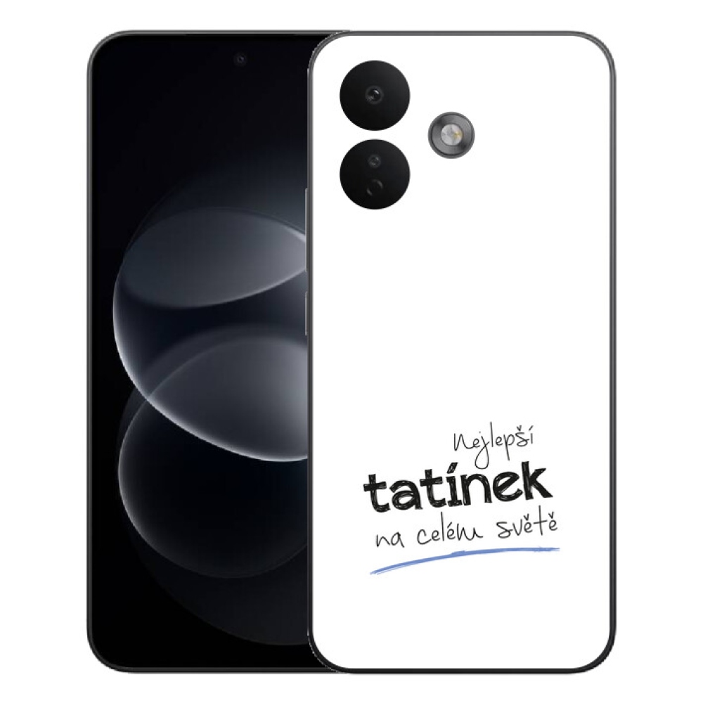 mmCase géltok a Xiaomi Redmi Note 17 Pro 5G-hez – „A legjobb apa” felirattal, fehér háttérrel