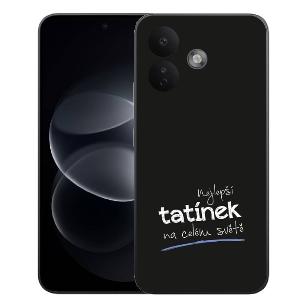 mmCase géltok a Xiaomi Redmi Note 17 Pro 5G-hez – „A legjobb apa” felirattal, fekete háttérrel