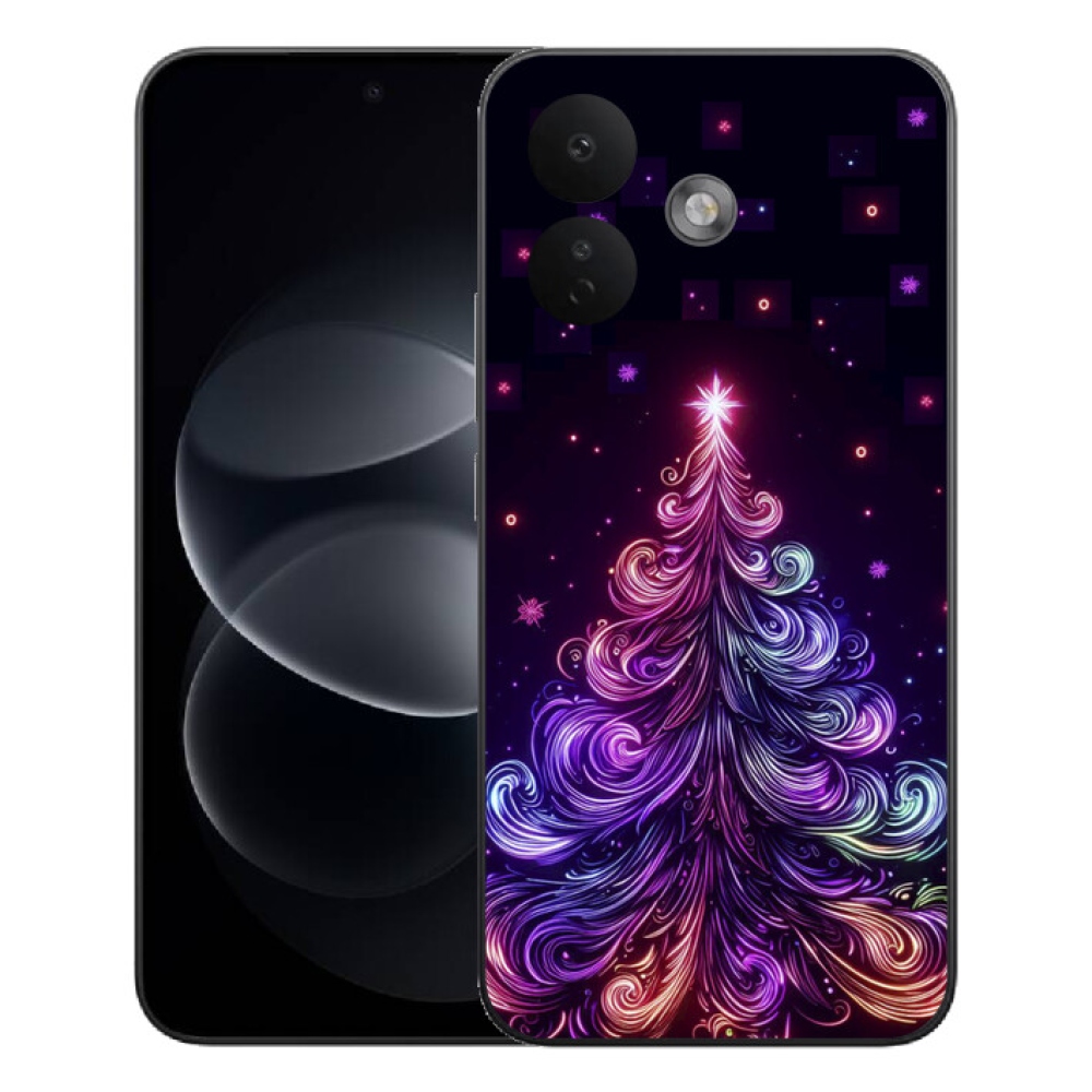 mmCase gél tok a Xiaomi Redmi Note 17 Pro 5G-hez – neon karácsonyfa 1
