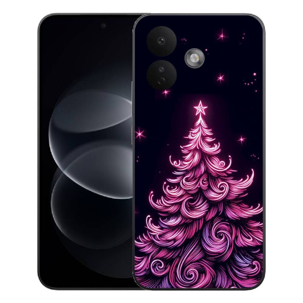mmCase gél tok a Xiaomi Redmi Note 17 Pro 5G-hez – neon karácsonyfa 2