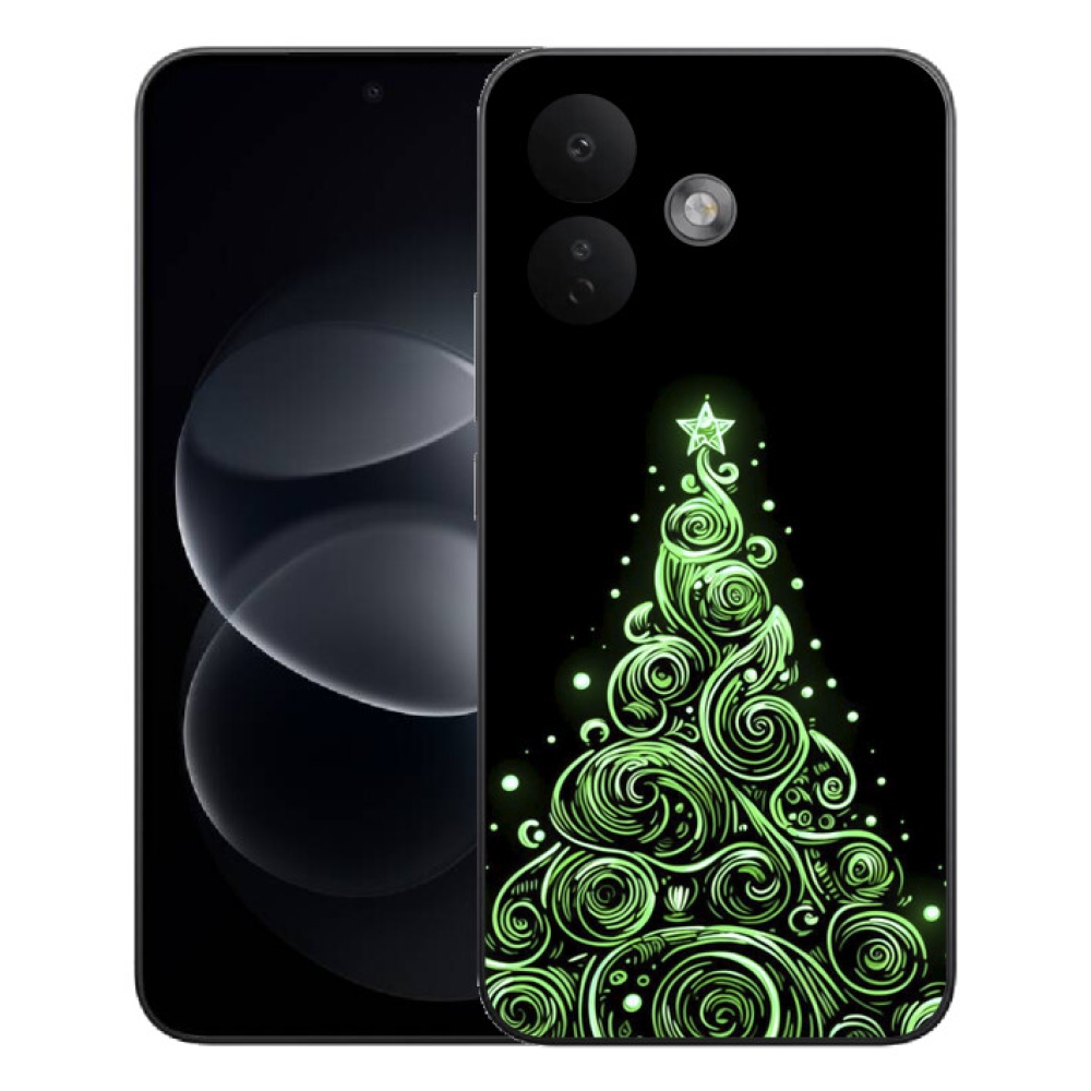 mmCase gél tok a Xiaomi Redmi Note 17 Pro 5G-hez – neon karácsonyfa 3