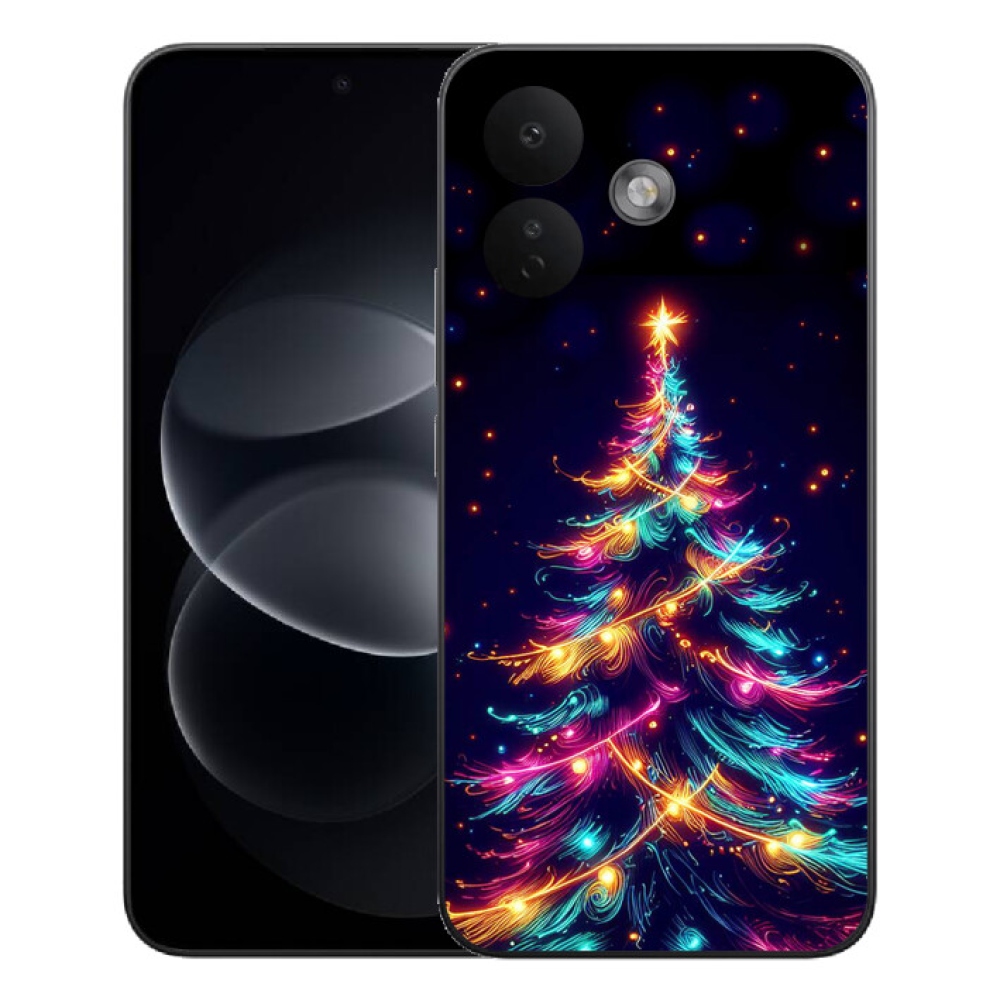 mmCase gél tok a Xiaomi Redmi Note 17 Pro 5G-hez – neon karácsonyfa