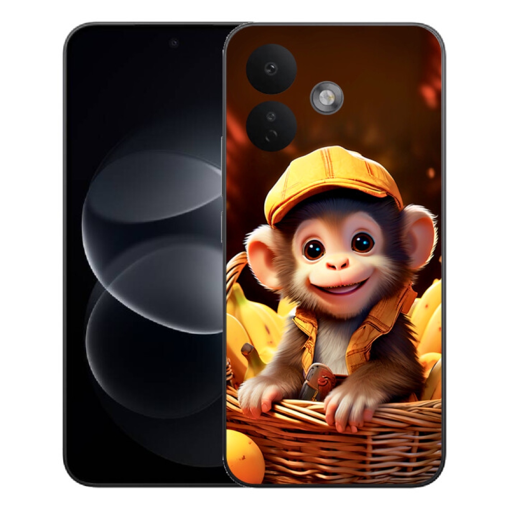 mmCase gél tok a Xiaomi Redmi Note 17 Pro 5G-hez – majom a kosárban