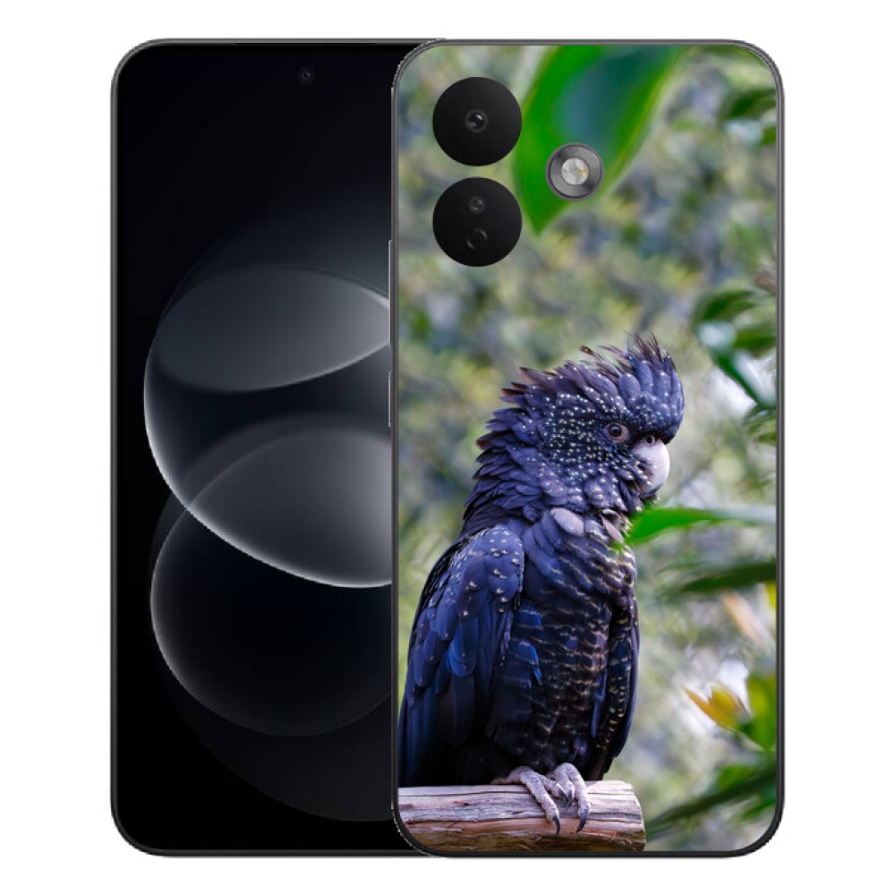 mmCase géltok a Xiaomi Redmi Note 17 Pro 5G-hez – fekete kakadu papagáj