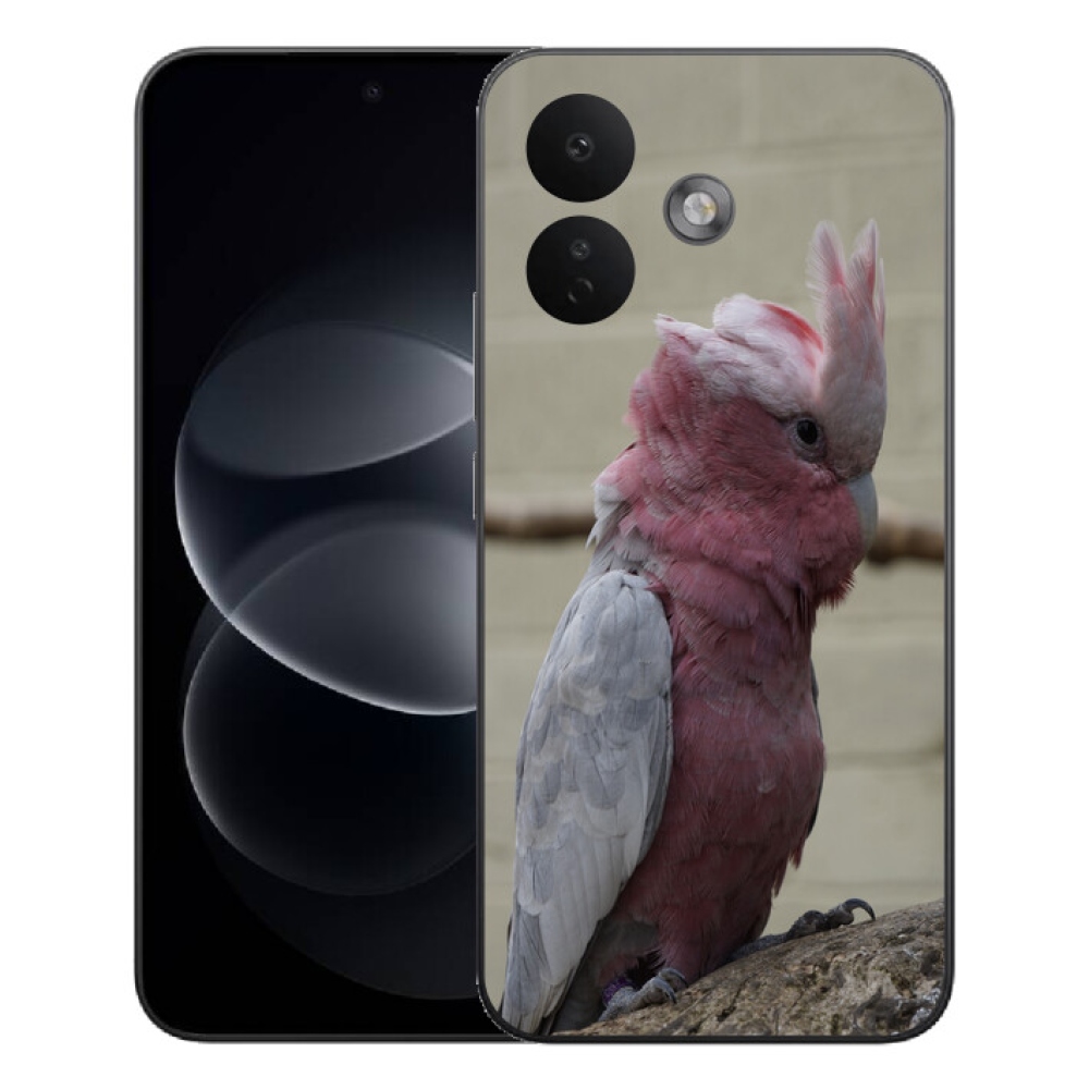 mmCase gél tok a Xiaomi Redmi Note 17 Pro 5G-hez – rózsaszín kakadu papagáj