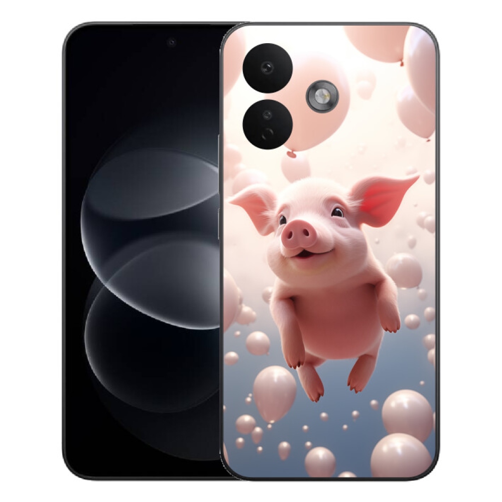 mmCase gél tok a Xiaomi Redmi Note 17 Pro 5G-hez – malac léggömbökkel