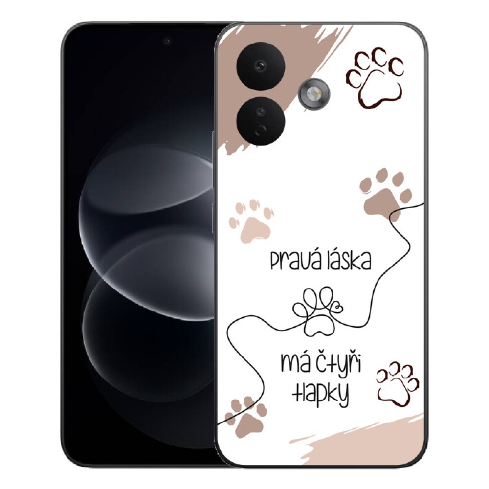 mmCase géltok a Xiaomi Redmi Note 17 Pro 5G-hez – kutyás motívum, 1 db, fehér háttérrel