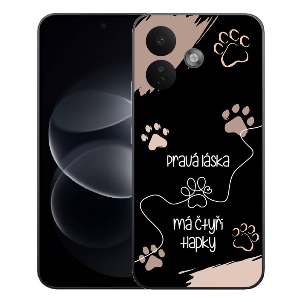 mmCase gél tok a Xiaomi Redmi Note 17 Pro 5G-hez – kutyás motívum, 1. változat, fekete háttér
