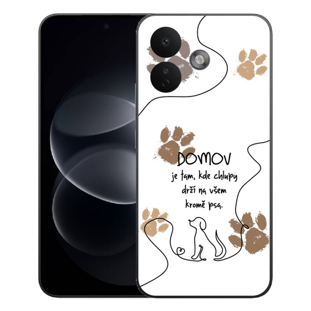 mmCase géltok a Xiaomi Redmi Note 17 Pro 5G-hez – kutyás motívum, fehér háttér