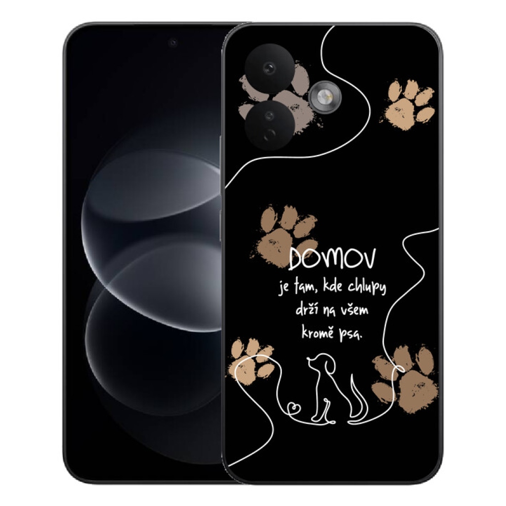 mmCase gél tok a Xiaomi Redmi Note 17 Pro 5G-hez – kutyás motívum, fekete háttér