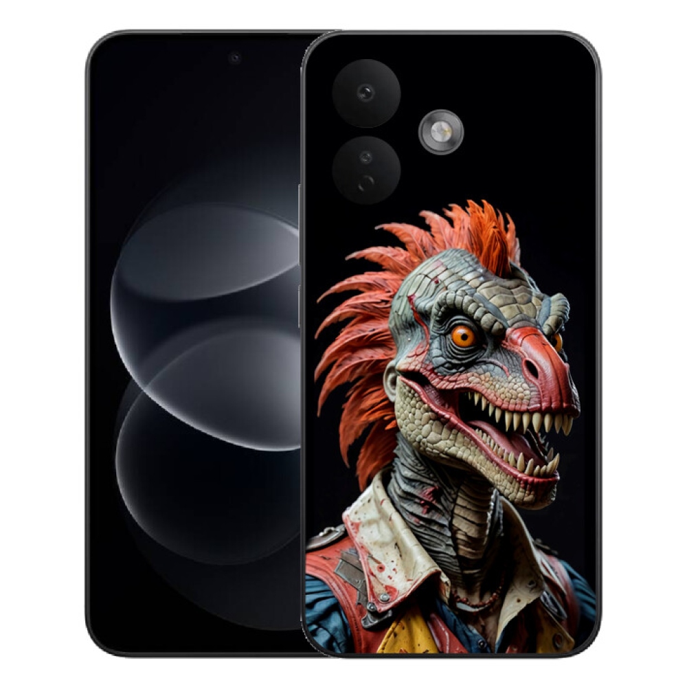 mmCase gél tok a Xiaomi Redmi Note 17 Pro 5G-hez – punk dinoszaurusz