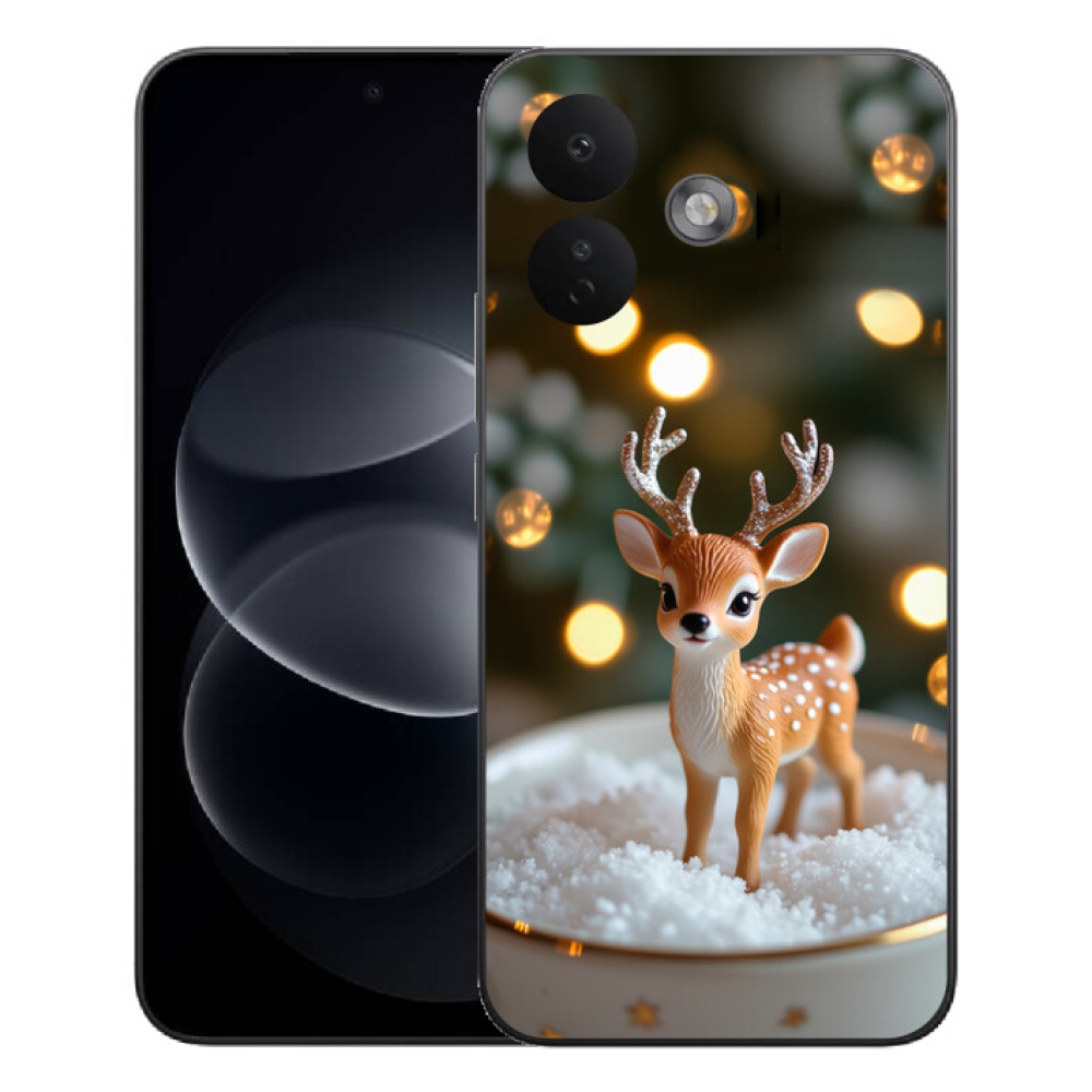 mmCase gél tok a Xiaomi Redmi Note 17 Pro 5G-hez – aranyos karácsonyi szarvas