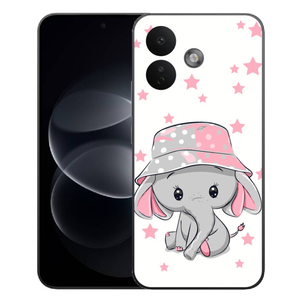 mmCase gél tok a Xiaomi Redmi Note 17 Pro 5G-hez – rózsaszín elefánt
