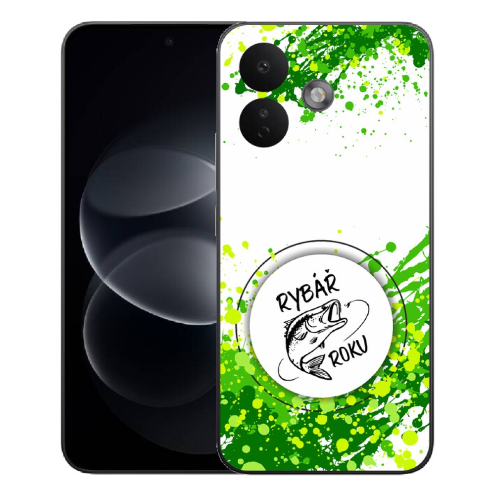 mmCase géltok a Xiaomi Redmi Note 17 Pro 5G-hez – „Az év horgásza” fehér háttérrel