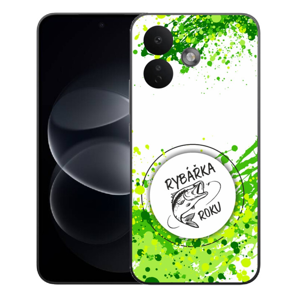 mmCase géltok a Xiaomi Redmi Note 17 Pro 5G-hez – „Az év horgásznője” fehér háttérrel