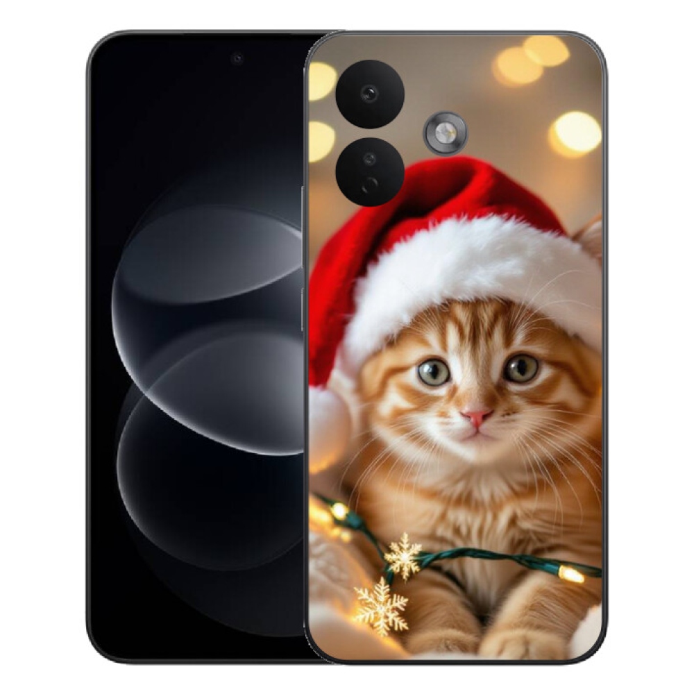 mmCase gél tok a Xiaomi Redmi Note 17 Pro 5G-hez – karácsonyi cica