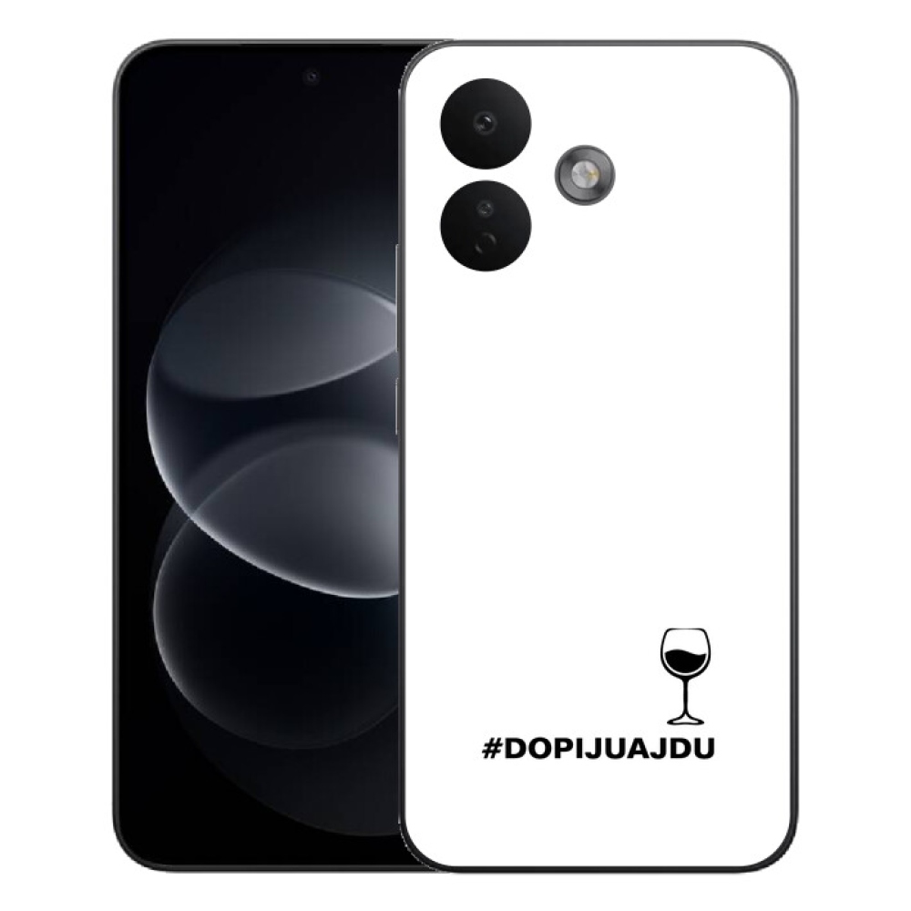 mmCase gél tok a Xiaomi Redmi Note 17 Pro 5G-hez – szőlőmotívum fehér háttérrel