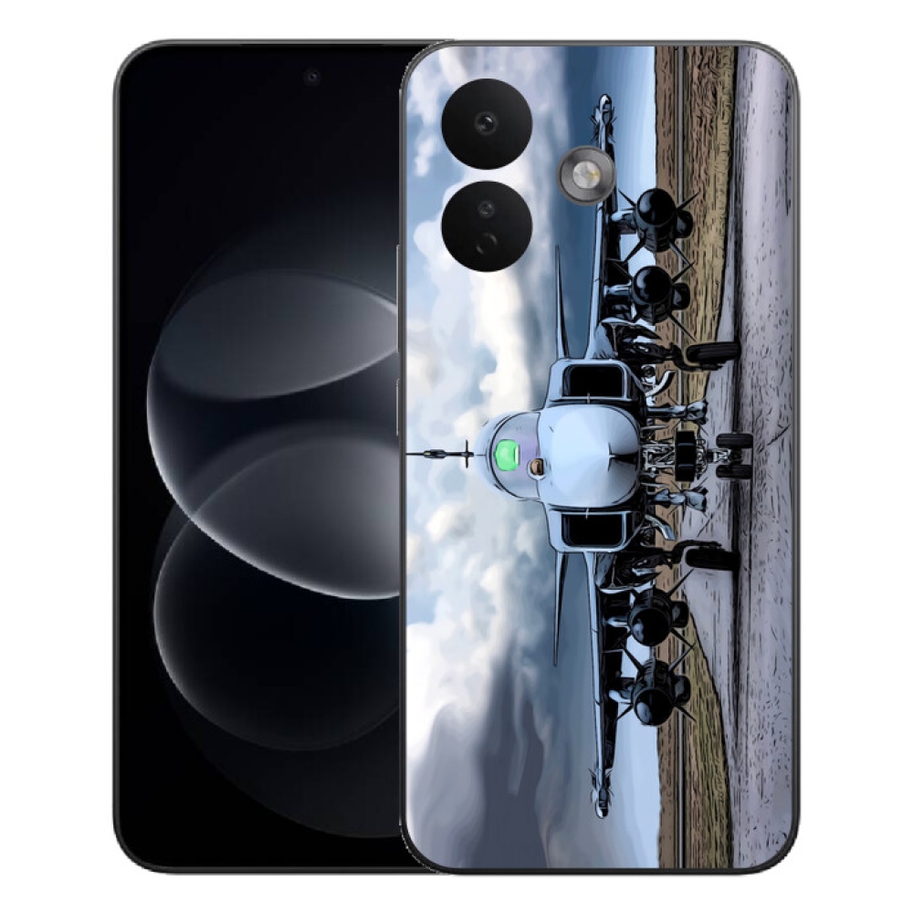mmCase gél tok a Xiaomi Redmi Note 17 Pro 5G-hez – katonai repülőgép