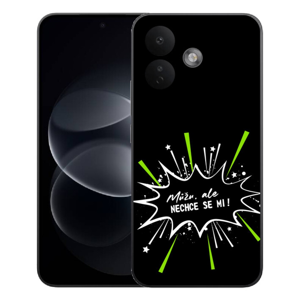 mmCase géltok a Xiaomi Redmi Note 17 Pro 5G-hez – vicces felirat, 11, fekete háttér