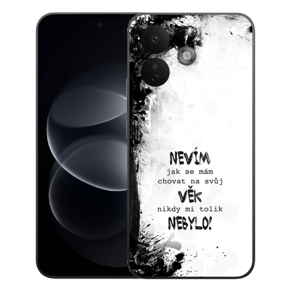 mmCase géltok a Xiaomi Redmi Note 17 Pro 5G-hez – vicces felirat, 14, fehér háttér
