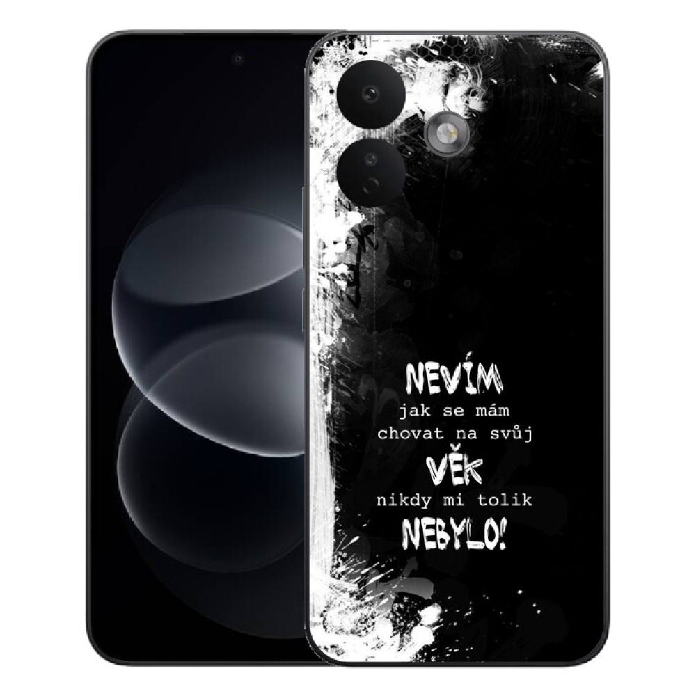 mmCase gél tok a Xiaomi Redmi Note 17 Pro 5G-hez – vicces felirat, 14, fekete háttér