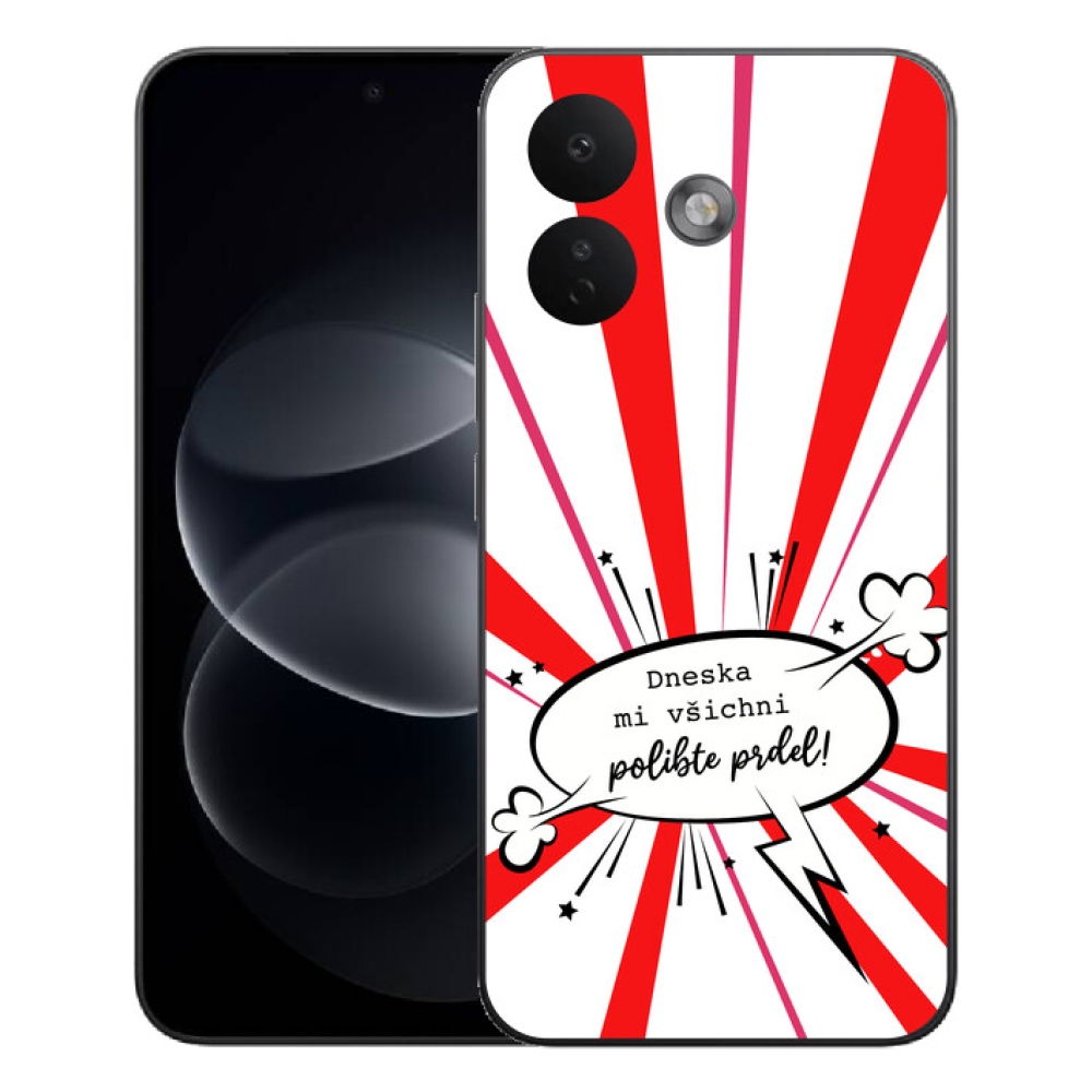 mmCase géltok a Xiaomi Redmi Note 17 Pro 5G-hez – vicces felirat, 15 fehér háttér
