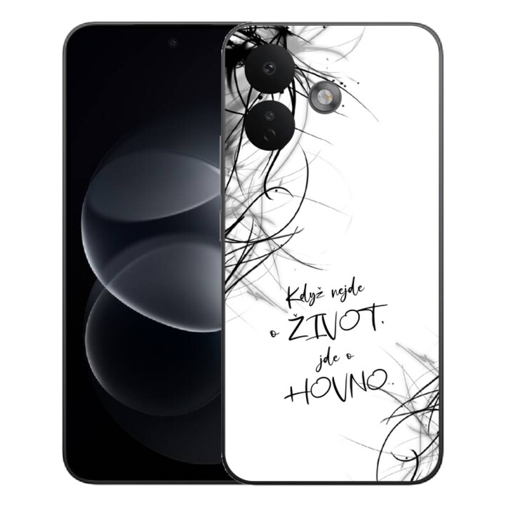 mmCase gél tok a Xiaomi Redmi Note 17 Pro 5G-hez – vicces felirat, 16, fehér háttér