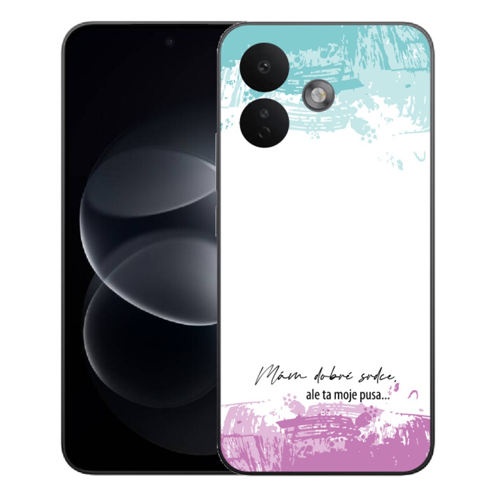 mmCase géltok a Xiaomi Redmi Note 17 Pro 5G-hez – vicces felirat, 3 fehér háttér
