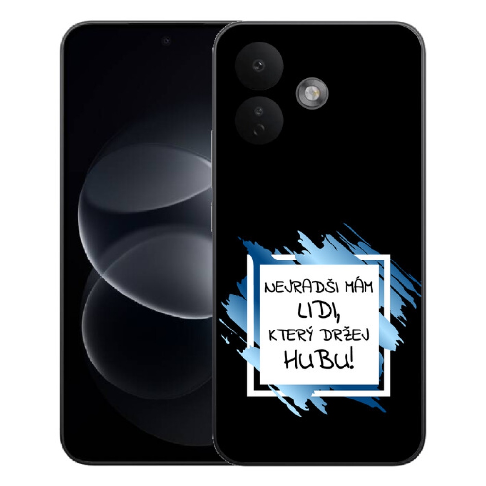 mmCase géltok a Xiaomi Redmi Note 17 Pro 5G-hez – vicces felirat, 7 fekete-fehér háttér