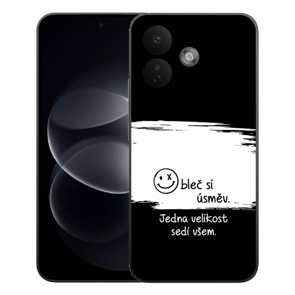 mmCase gél tok a Xiaomi Redmi Note 17 Pro 5G-hez – vicces felirat, 8 fekete-fehér háttér