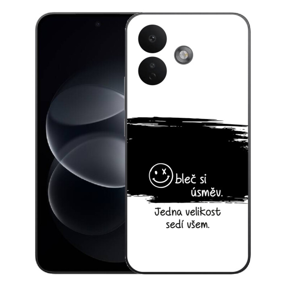 mmCase géltok a Xiaomi Redmi Note 17 Pro 5G-hez – vicces felirat, 8 fekete-fehér háttér