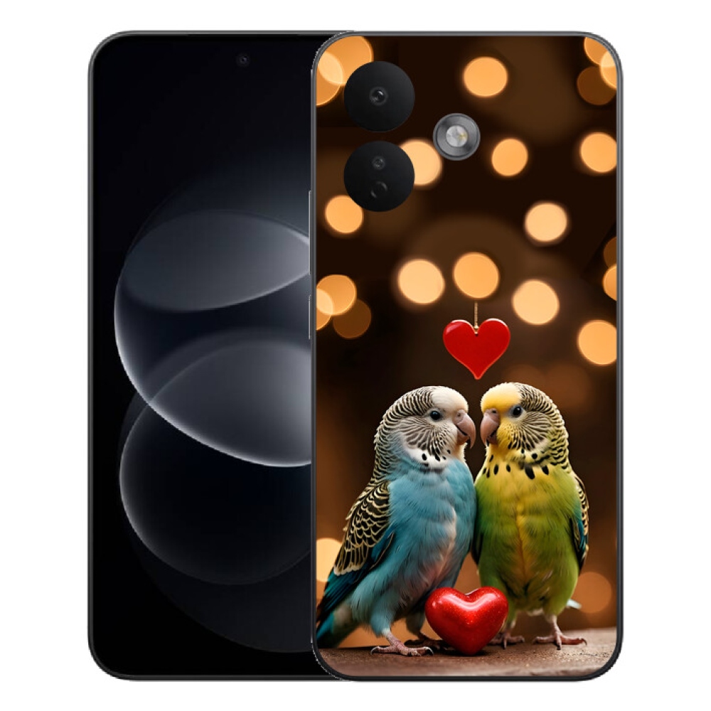 mmCase géltok a Xiaomi Redmi Note 17 Pro 5G-hez – szerelmes papagájok