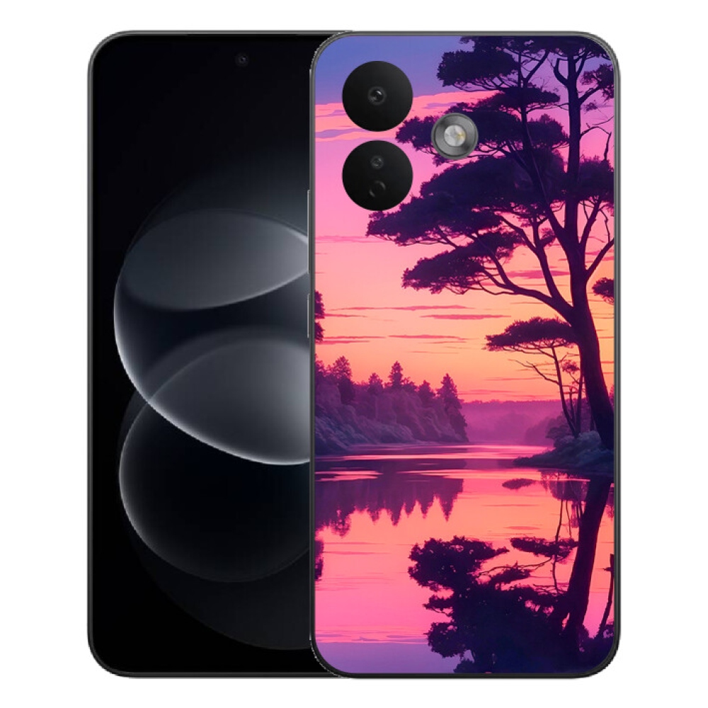 mmCase géltok a Xiaomi Redmi Note 17 Pro 5G-hez – naplemente a tó felett