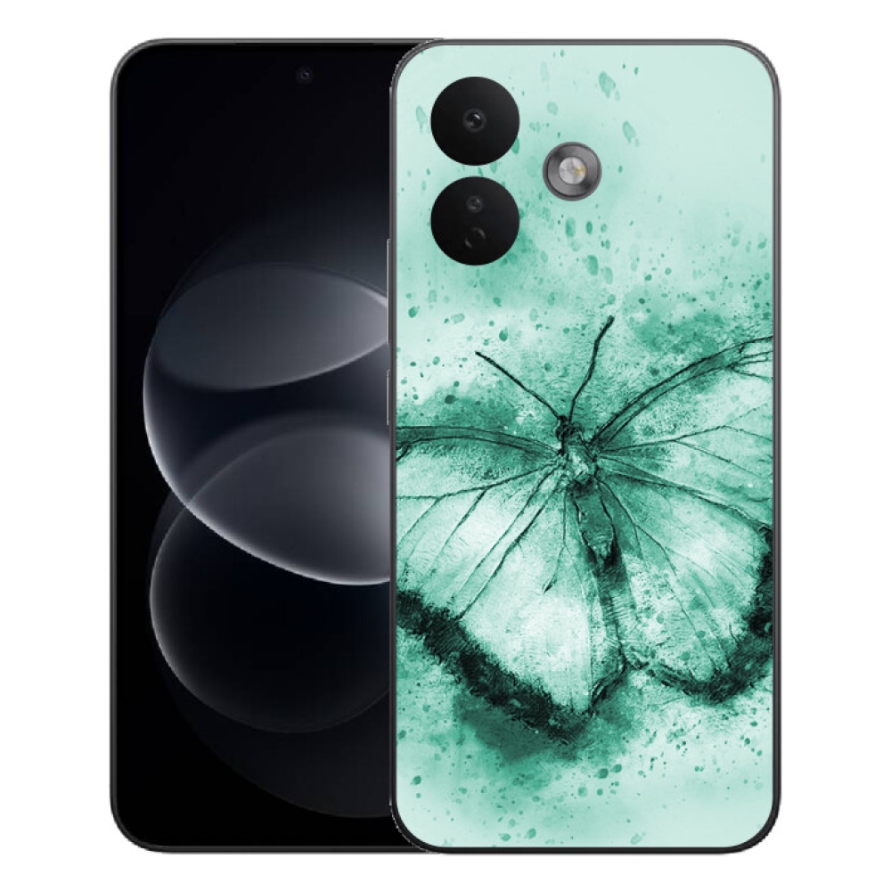 mmCase gél tok a Xiaomi Redmi Note 17 Pro 5G-hez – zöld pillangó