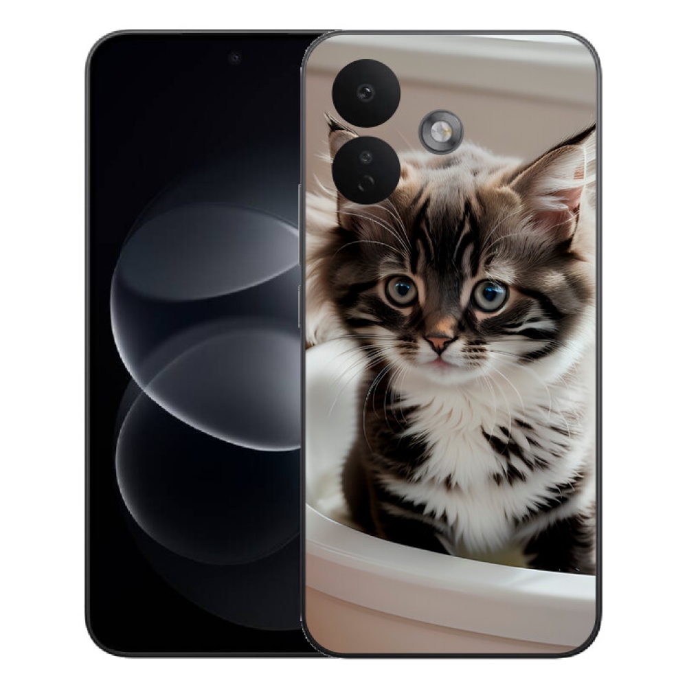 mmCase gél tok a Xiaomi Redmi Note 17 Pro 5G-hez – kíváncsi cica