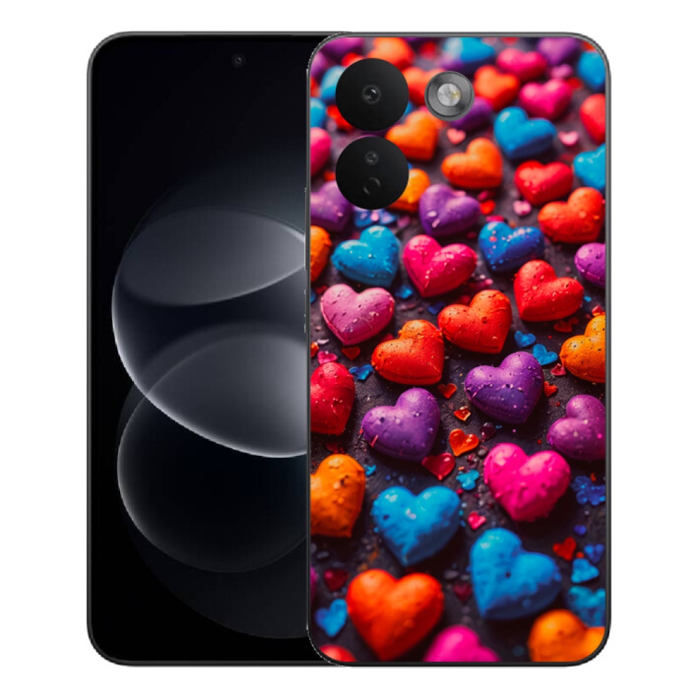 mmCase gél tok a Xiaomi Redmi Note 17 Pro Max 5G-hez – színes szívek