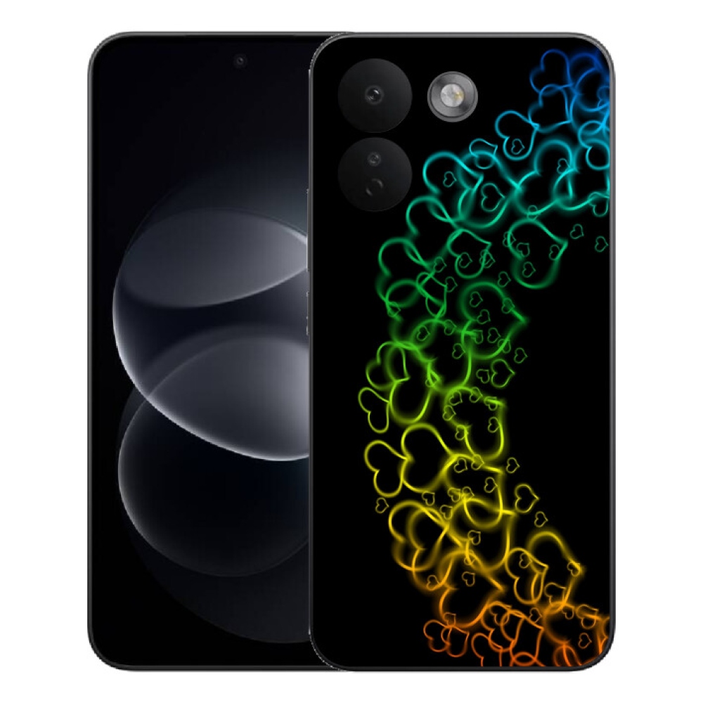 mmCase gél tok a Xiaomi Redmi Note 17 Pro Max 5G-hez – színes szívecskékkel