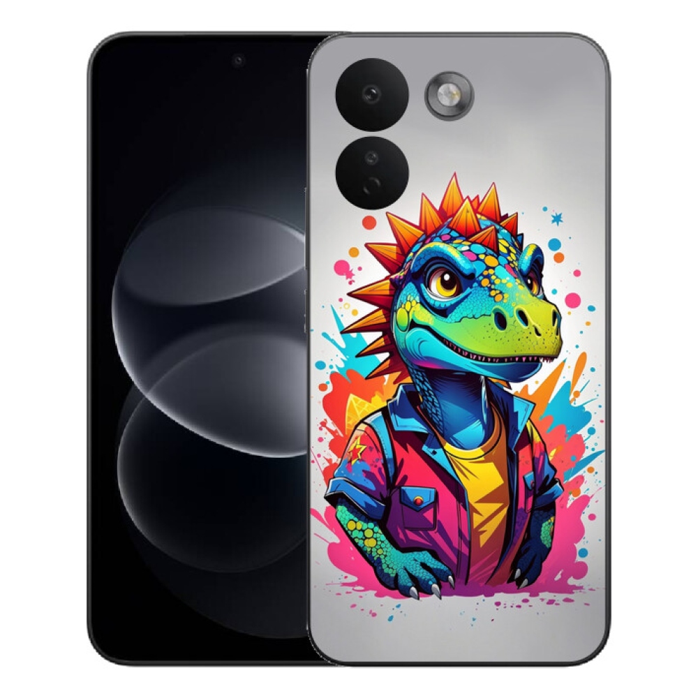 mmCase géltok a Xiaomi Redmi Note 17 Pro Max 5G-hez – színes dinoszaurusz