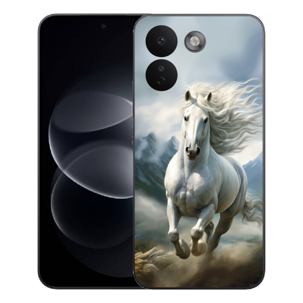 mmCase gél tok a Xiaomi Redmi Note 17 Pro Max 5G-hez – futó fehér ló 3