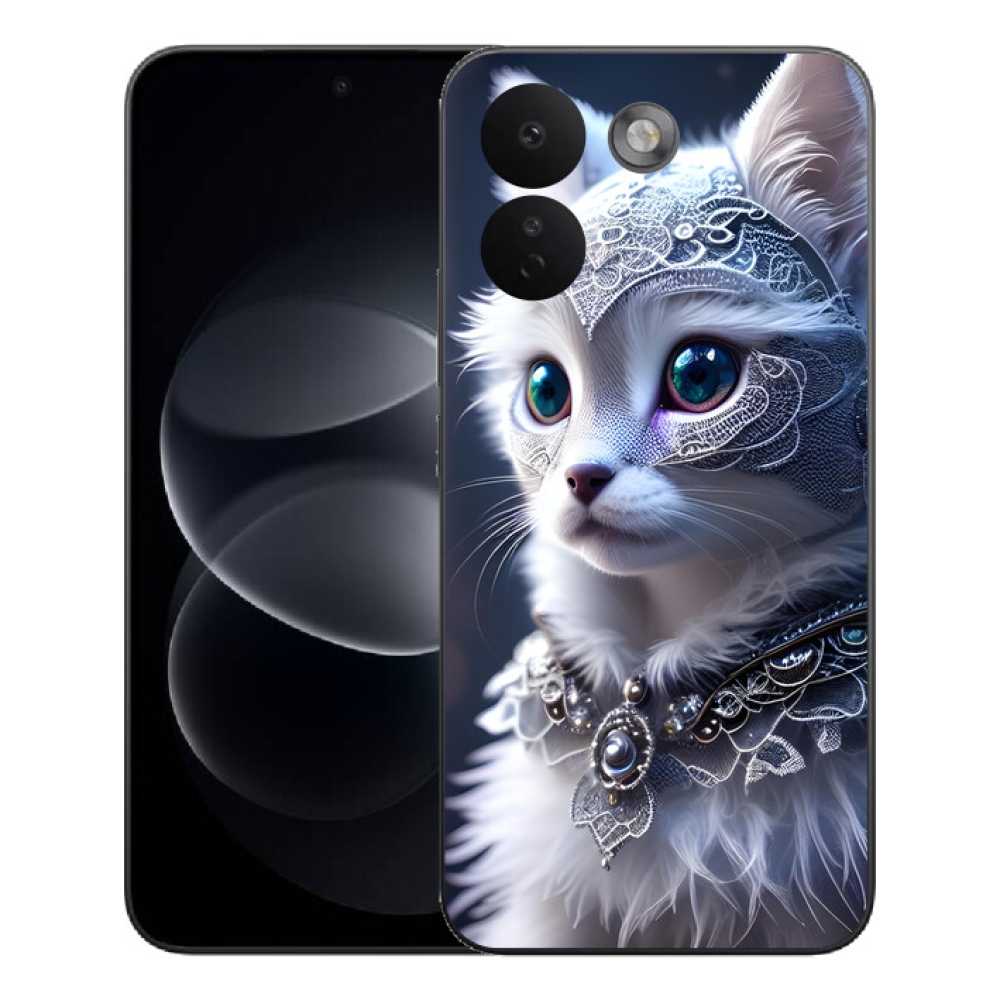 mmCase gél tok a Xiaomi Redmi Note 17 Pro Max 5G-hez – fehér macska