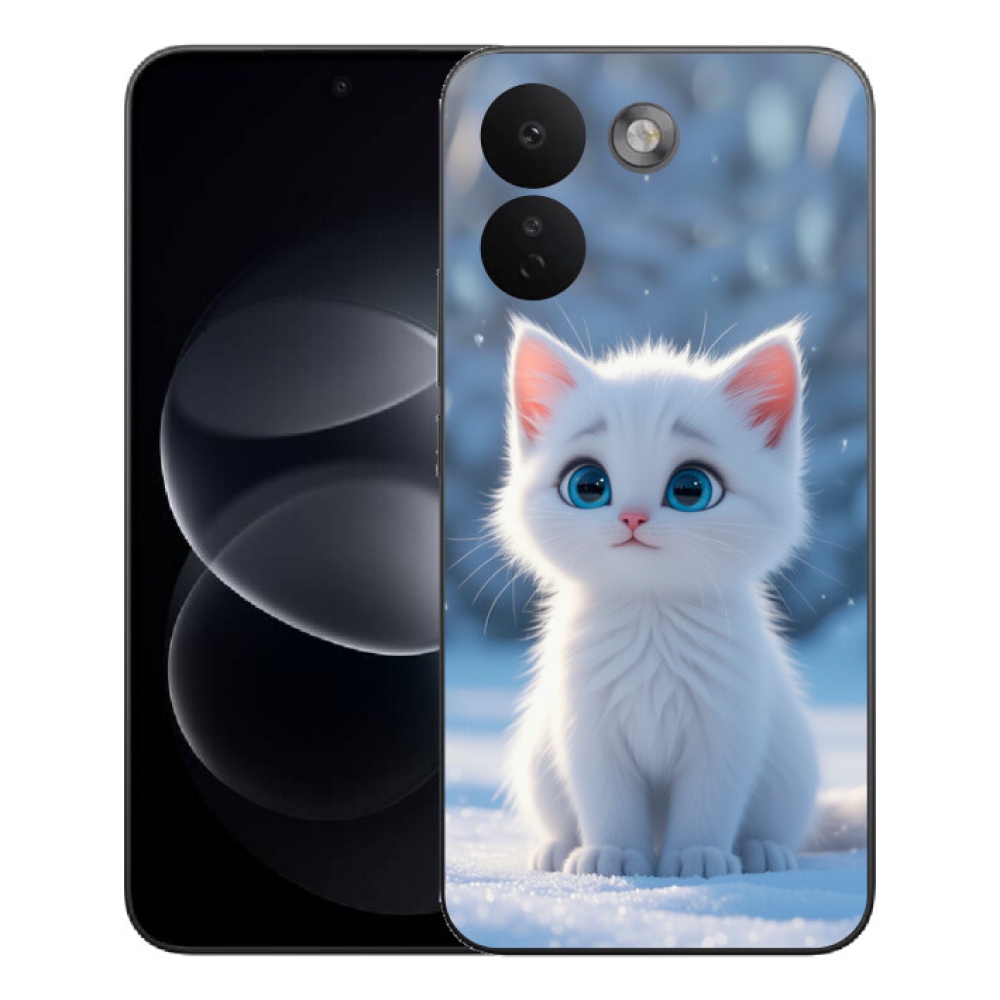 mmCase géltok a Xiaomi Redmi Note 17 Pro Max 5G-hez – fehér cica 3